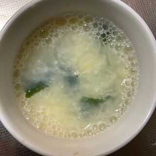 レンジdeコーン入り卵スープ